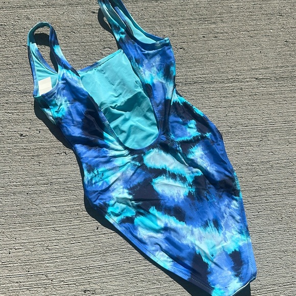 Aerie Babewatch Cheekiest One-Piece Swimsuit Big Surf Blue NWT - Picture 6 of 7